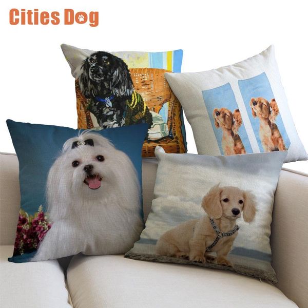

cushion/decorative pillow english cocker spaniel decorative cushion animal dog pillows cojines 45x45cm decoracion pet dogs pattern throw car