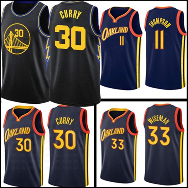 

stephen 30 curry klay 11 thompson jersey golde n stat e warrio rs james 33 wiseman basketball jerseys s-xxl blue yellow white green high qua, Black;red