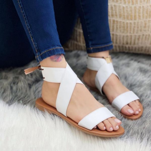 

sandals women women's flat casual non-slip footwear for female summer fashion outdoor daily shoes leopard cross straps, Black