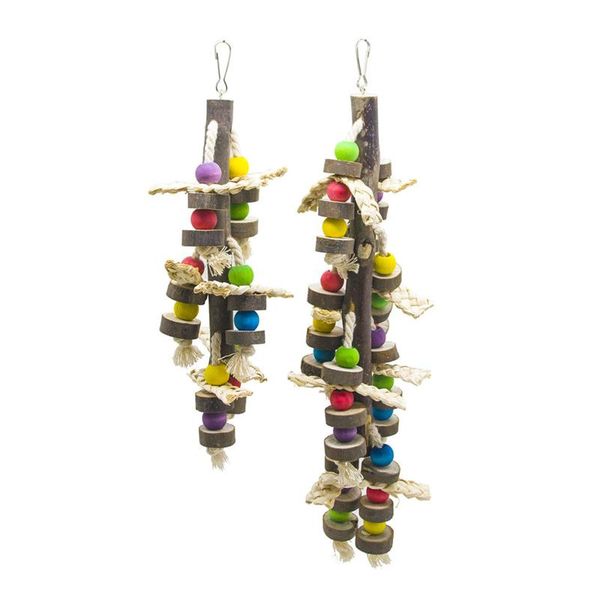 

other bird supplies wood parrot tearing toy chewing consists of several hard blocks and colorful beads suitable for various parrots