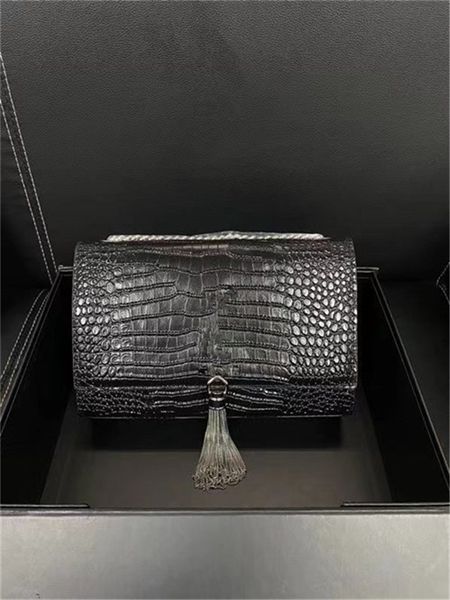 

flap bag hardware tassel handbags sunset original leather women shoulder bags fashion the single