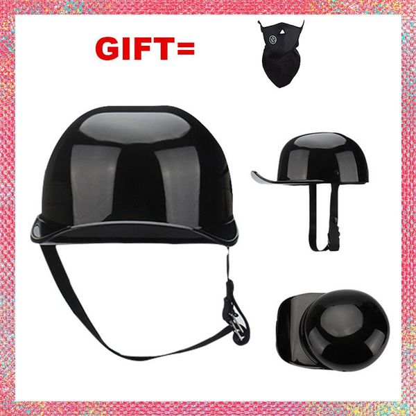 

motorcycle helmets 2021 motocross helmet pu leather vintage open half face motorbike riding for adults