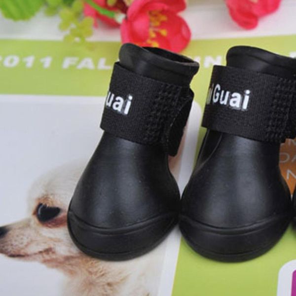 

dog apparel waterproof pet little teddy rain boots shoes anti-slip paws booties