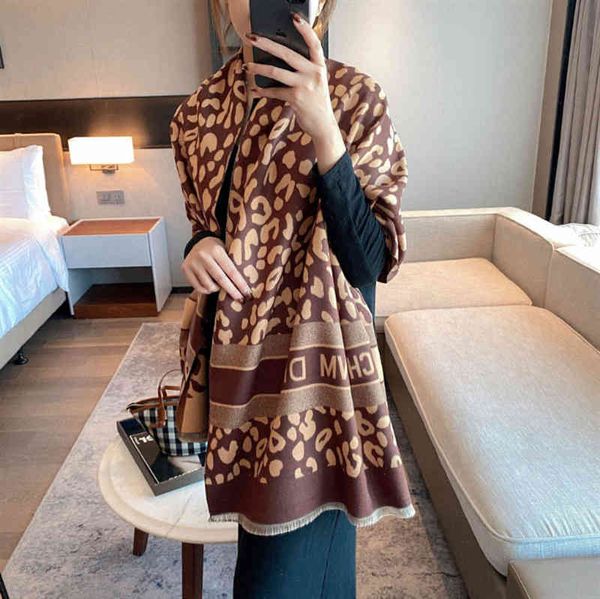 

the new design 2021 autumn and winter lengthened thickened warm imitation cashmere scarf fashion decoration shawl tassel bib, Blue;gray