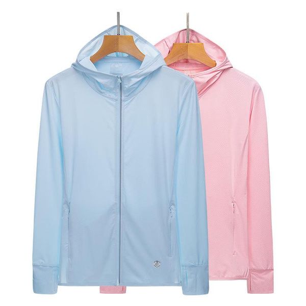 

women's swimwear summer ice silk sunscreen clothing female thin section breathable outdoor uv protection upf50+ skin windbreaker beach, White;black