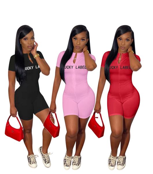 

plus size women lucky label jumpsuits summer clothing casual rompers skinny bodysuits solid color one piece pants 5140, Black;white