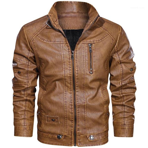 

leather rider pu jacket men casual outwear coat windbreaker motorcycle jackets male european size drop men's fur & faux, Black