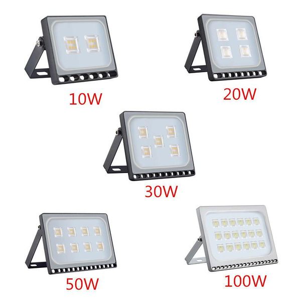 

floodlights 1pcs ultrathin led flood light 10w 20w 30w 50w 100w ip65 220v spotlight refletor outdoor lighting wall lamp floodlight