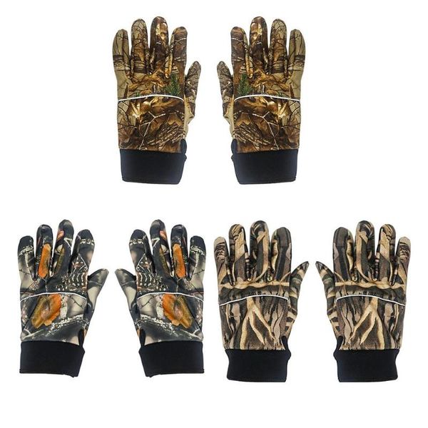 

cycling gloves outdoor sports fingerless camouflage non-slip, Black