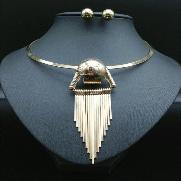 

chains 2021 fashion bohemian choker collar necklace vintage tassel statement maxi long punk for women ethnic jewelry, Silver