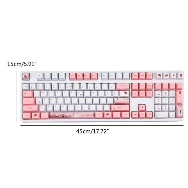 

cherry blossom keycap mechanical keyboard dye-sublimation p9ye keyboards