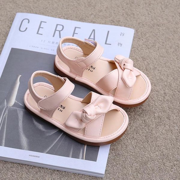 

soft summer kids shoes toddler baby breathable hollow out bow fashion sweet princess children sandals for girls 2021, Black;red