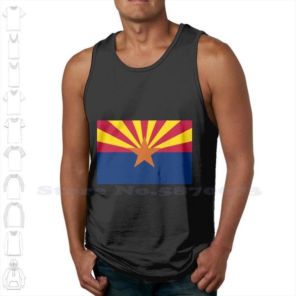

arizona state flag black white sleeveless tank men women phoenix navajo nation four corners, White;black
