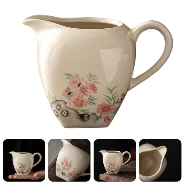 

1pc public tea cup heat-resistant pitcher decorative with handle cups & saucers
