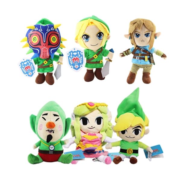 

6 styles new collection zelda knuffels cartoon link boy with sword soft filled doll
