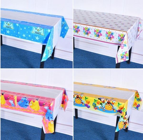 

disposable dinnerware children birthday party cartoon table cloth kids girl boy princess pvc tablecloth tablecover festive decoration suppli