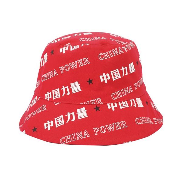 

wide brim hats red double sided outdoor casual fisherman hat fashion tide letter printing summer bucket double-sided, Blue;gray