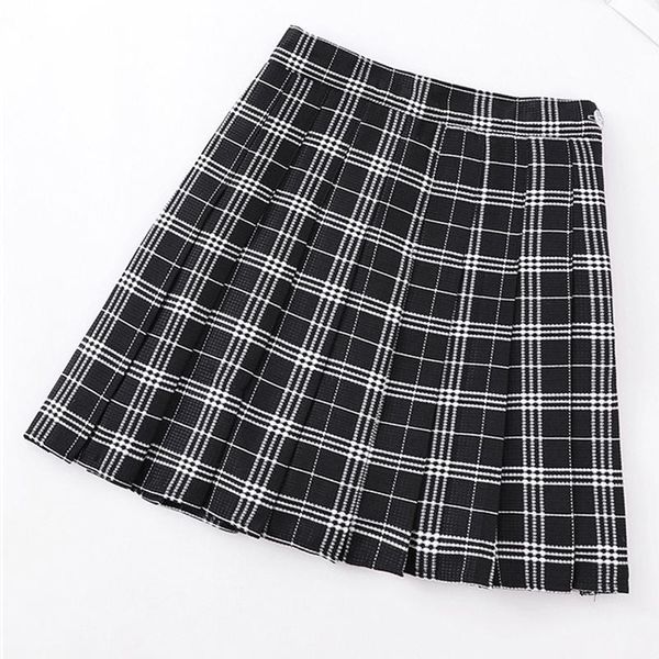 

high waist pleated skirt women autumn and winter 2021 skirts, Black