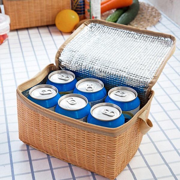 

storage bags plastic thermal lunch tote bag cooler insulated box picnic school