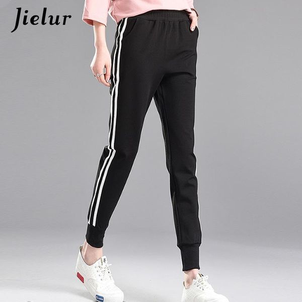 

women's pants & capris fitness female 2021 spring harajuku casual harem women street loose striped black trousers -xxl sweatpants, Black;white