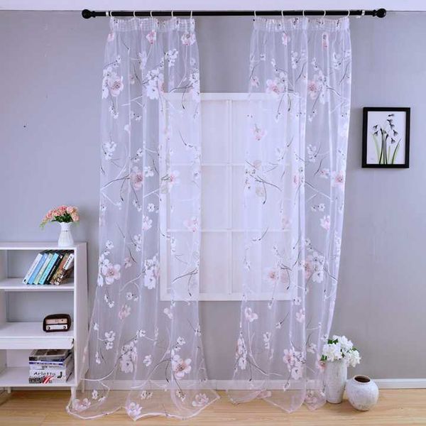 

curtain & drapes 100% polyester modern floral tulle curtains