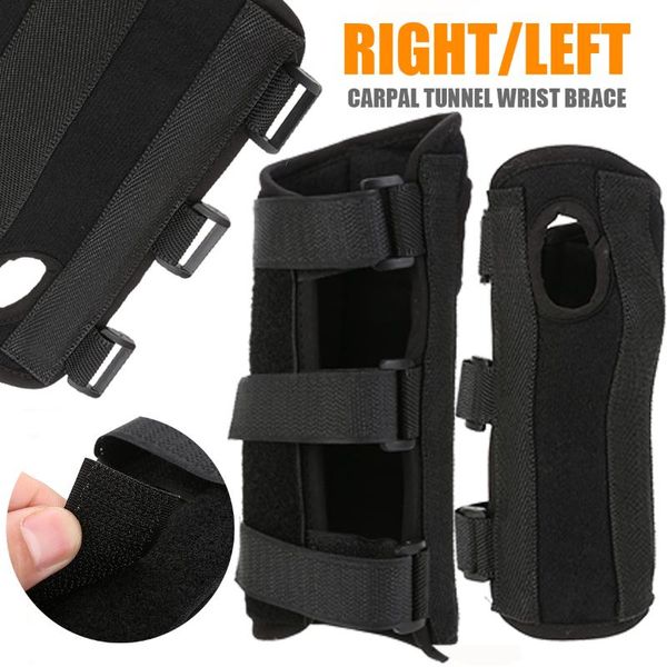 

wrist support 1pc adjustable brace splint arthritis band carpal tunnel sports injuries prevention fixed, Black;red