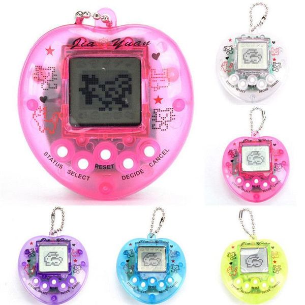 

portable game players 2 in 1 virtual cyber digital pet toy electronic pets toys keyring gift christmas educational funny