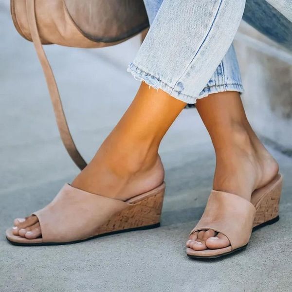 

sandals women's mid-heel and slippers women 2021 summer simple thick heeled shoes khaki black