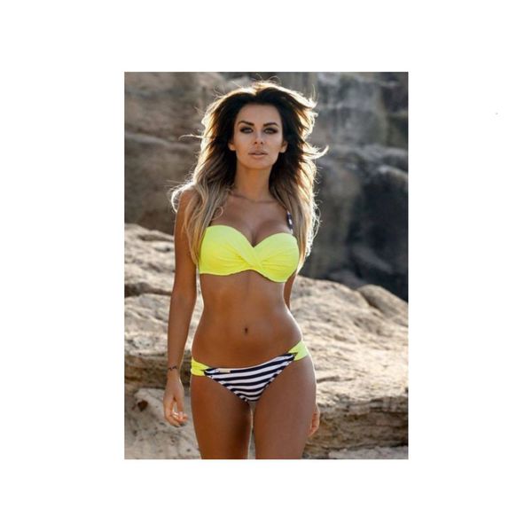 

ms swimsuit xiahan candy multi color split bikini swimsuit for women, White;black