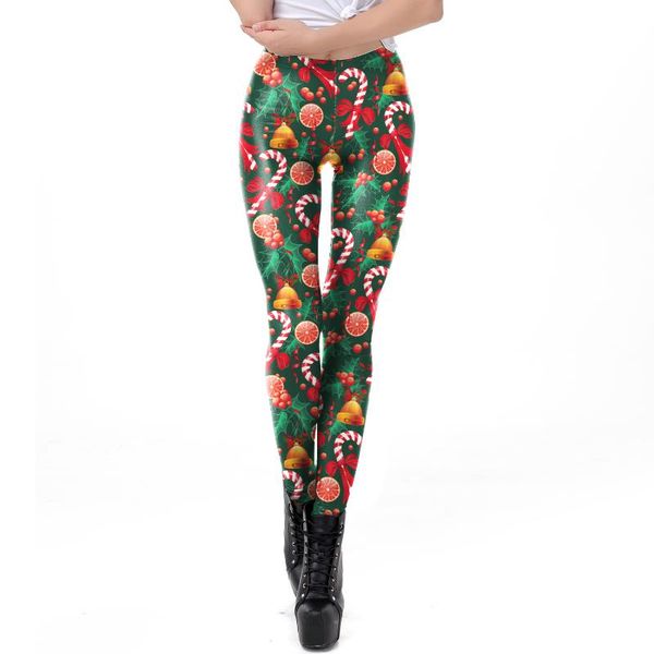 

women's pants & capris fashion snowflake pattern printing leggings anime santa claus cosplay sports fitness ladies winter seamless, Black;white