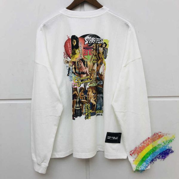 

men's t-shirts t shirts long sleeve we11done /s t shirt men women quality streetwear digital printing well done t-shirt sm83, White;black