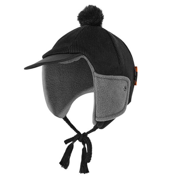 

winter hat cotton women's casual ear cap thickened warm hats outdoor plush earflap caps cycling & masks, Black
