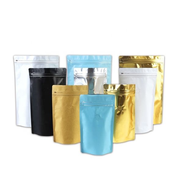 

resealable aluminum foil printed stand custom up pouch food packaging bag