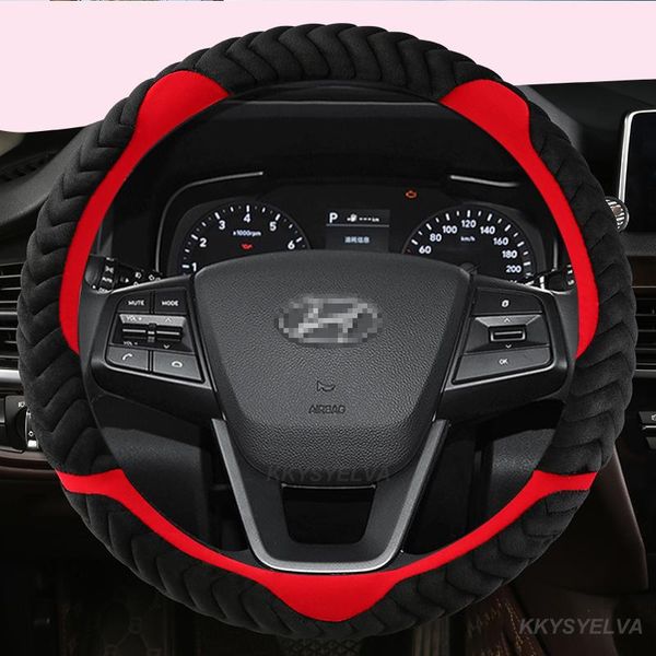 

steering wheel covers winter plush 38cm car cover for solaris veloster ix35 ix25 kona accent i40 ssanta fe auto accessories