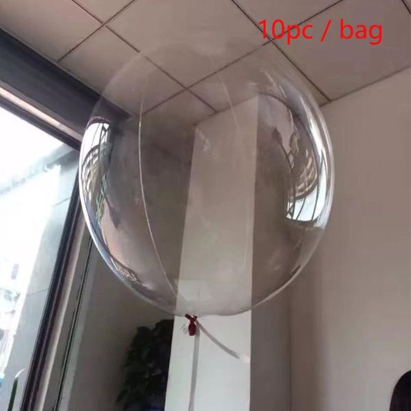 

party decoration 18inch no wrinkles inflatable festival round pvc bubble birthday transparent automatic seal balloon gift