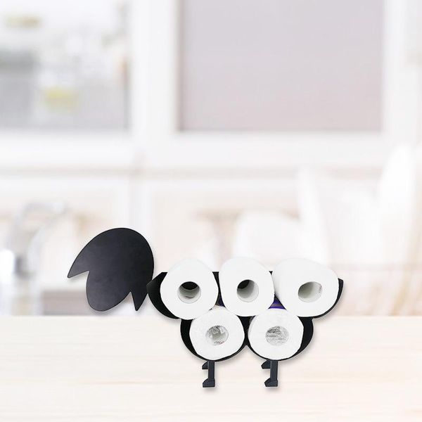 

sheep decorative toilet paper holder - standing bathroom tissue storage roll iron holders