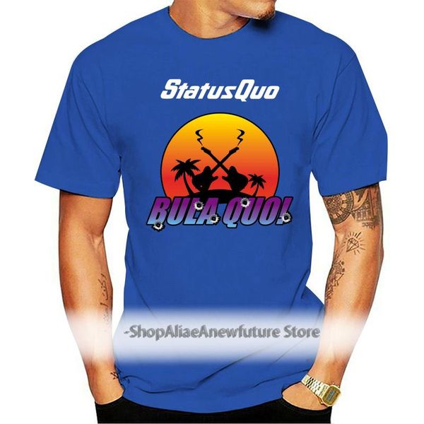 

men's t-shirts men status quo bula t shirt 100% cotton shirts brand clothing tees est 2021 fashion plus size, White;black