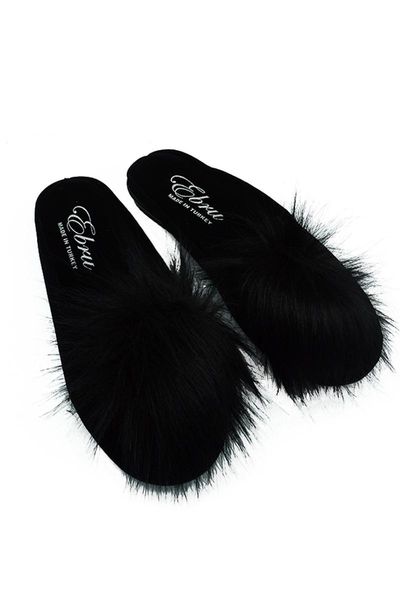 

women pompon casual and dowry-bundle slipper black slippers