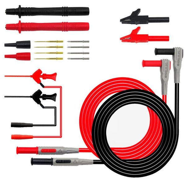 

multimeters extension test leads kit multimeter electronic laboratory testing digital with alligator clips probe pins accessory diagnostic