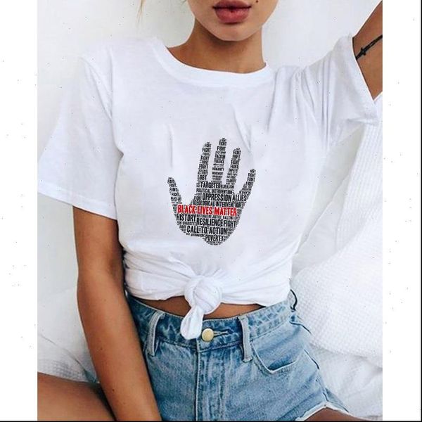 

graphic womens t shirt tees for women short sleeved summer letter printed female plus size femme streetwear, White