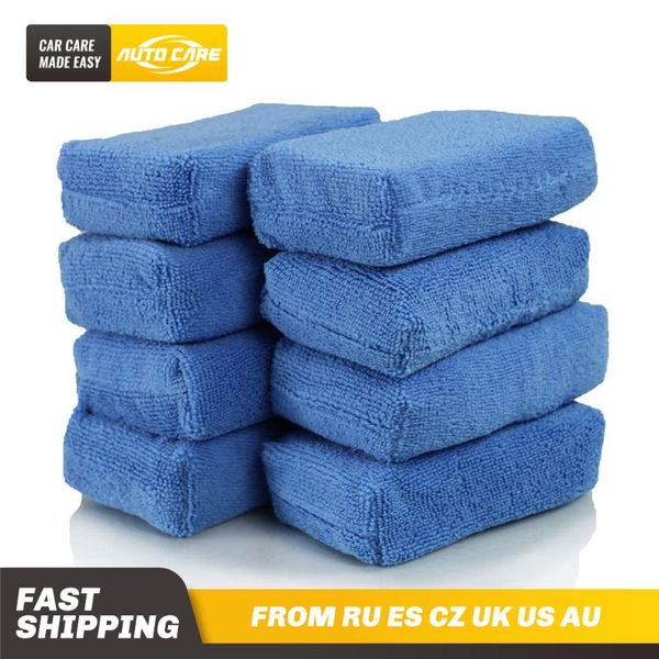 

microfiber square wax applicator pad 8pcs ultra soft premium grade polish car apply remover buff pads sponge