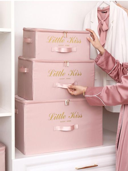 

clothing & wardrobe storage clothes quilt box organizer household large foldable satin fabric home item