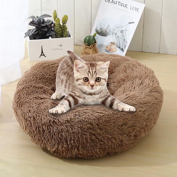 

dog bed with zipper cat house detachable washable cushion sofa kennel for dogs cats round mat thicken plush waem pet accesseries kennels & p