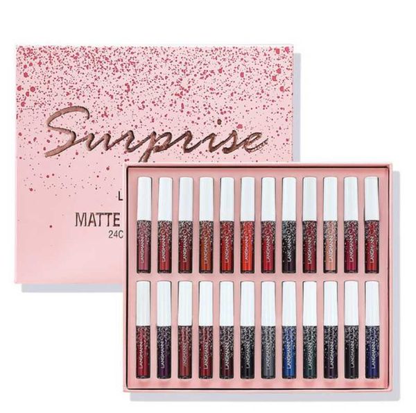 

lip gloss 24 set matte waterproof non-stick cup moisturizing long lasting gift