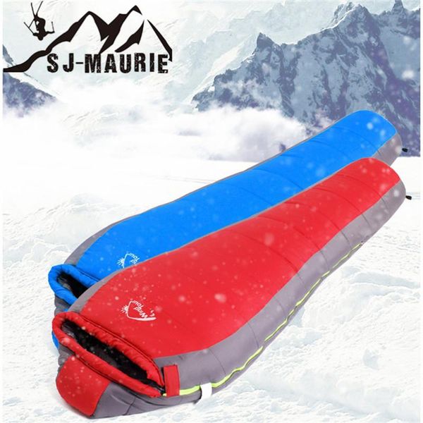 

sleeping bags outdoor camping waterproof splicing bag mummy polyester pongee warm foam quilt with cap