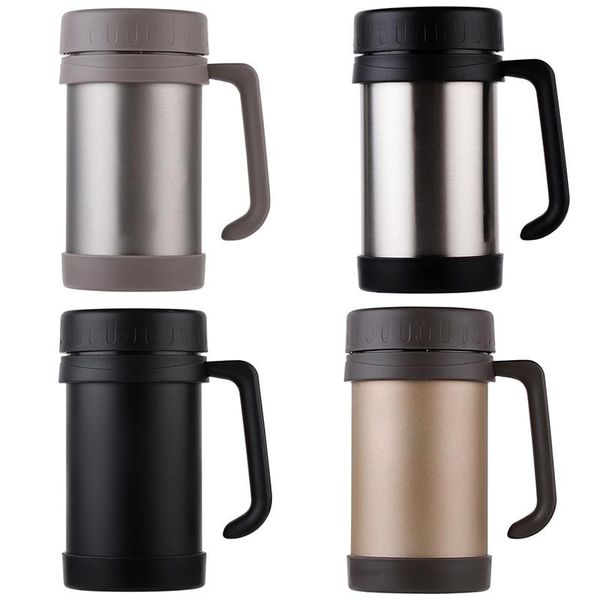 

500ml/17oz thermo mug stainless steel vacuum flasks with handle cup office thermoses for tea insulated water bottles