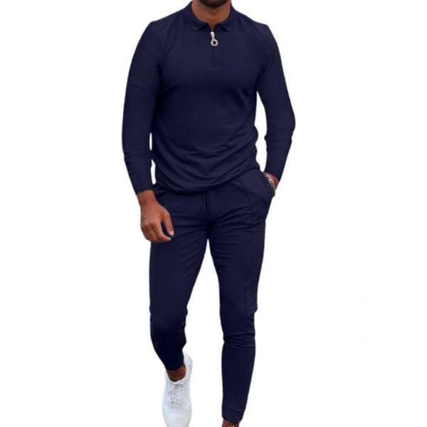 

men's tracksuits elastic waist skin-friendly long sleeve pockets sweatsuit for training, Gray
