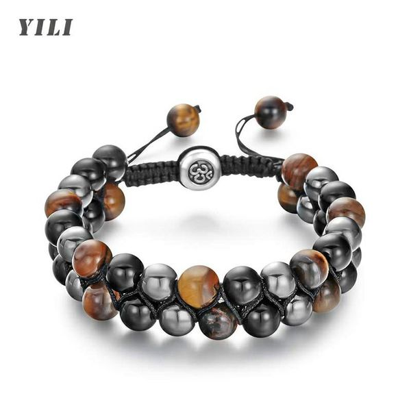 

beaded, strands 8mm tiger eye bracelet essential oil diffuser bracelets healing natural stone bead adjustable chakra yoga jewelry, Black