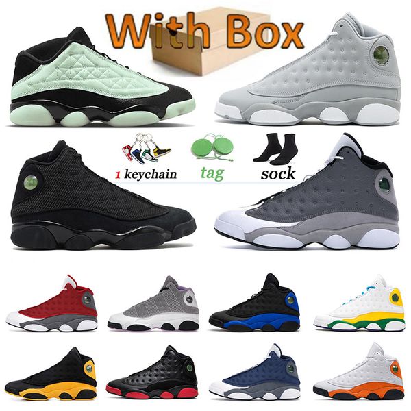 

13 jumpman basketball shoes singles day houndstooth 13s sneakers atmosphere grey obsidian flint mens womens trainers sports big size us 1