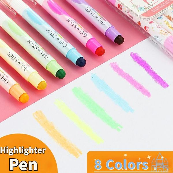 

highlighters lovely creative stationery solid fluorescent strokes focus on markers color pen students candy small fresh, Black;red